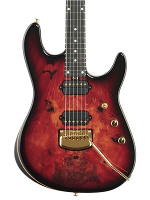 Ernie Ball Music Man Jason Richardson Cutlass HH Trem Guitar with Case Rorschach Red